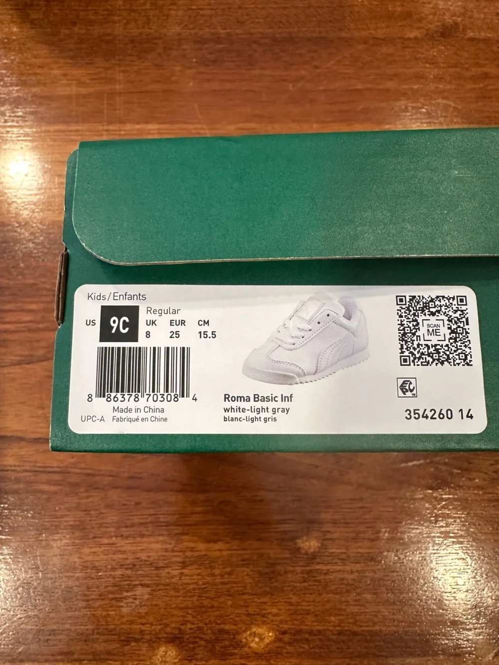 NIB Puma Roma Basic Sneaker, Toddler Size 9